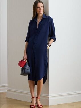 Lauren Ralph Lauren Jersey Shirtdress